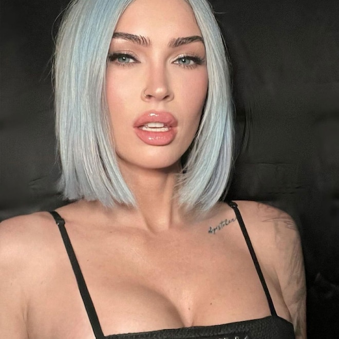 Megan Fox, Blue Hair, Instagram, 2024